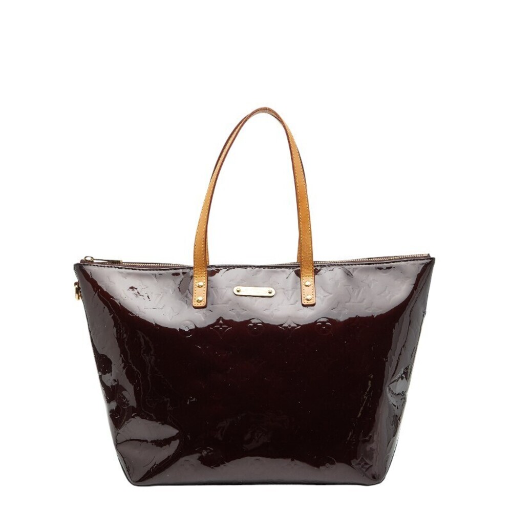 Louis Vuitton Bag Amarante Purple Vernis Tote Bellevue Patent Shoulder Leather - Picture 2 of 9